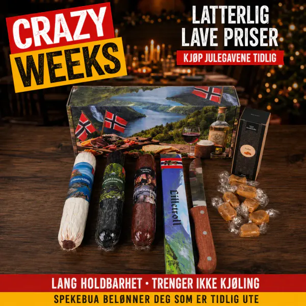Hovedbilde Crazy Weeks Spekepakke med tre spekepølser, ...