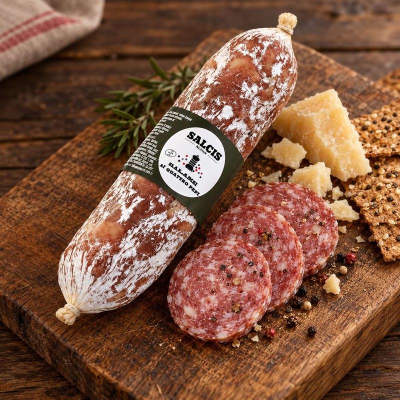 Salamino ai Quattro Pepi Mignon ca 180- 200g, Salcis