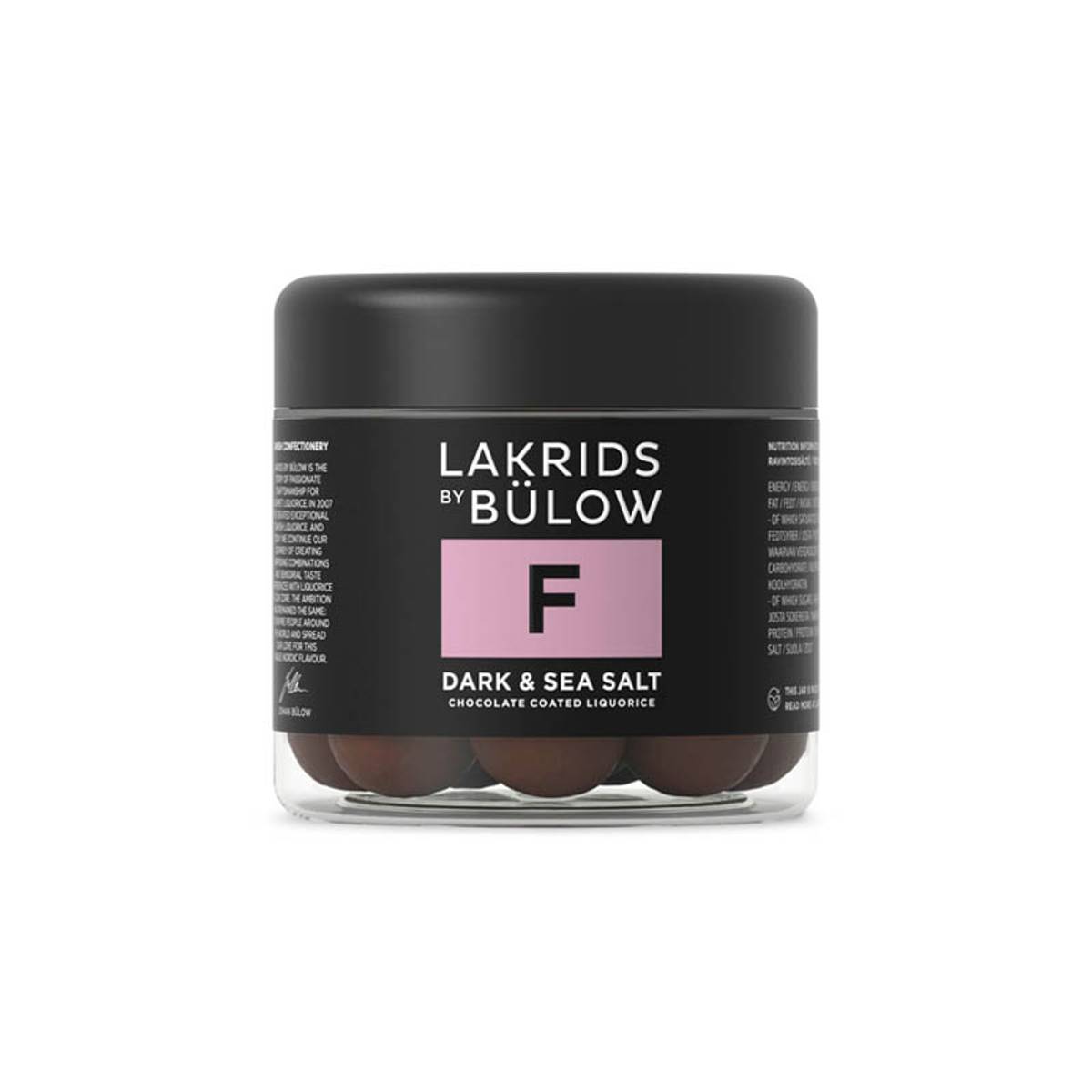 Lakrids by Bülow F Dark & Sea Salt 125g