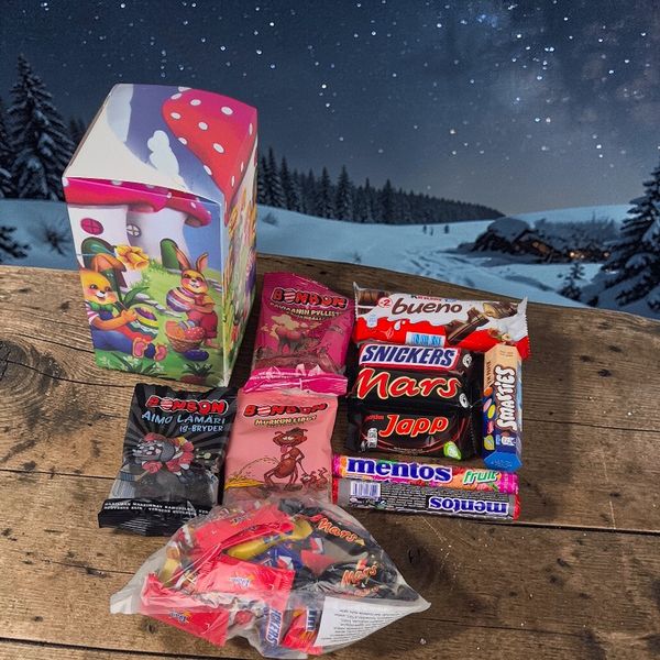 Hovedbilde Stort Firkantet Påskeegg med Godteri – 12 ...