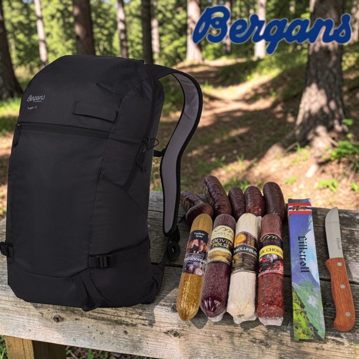 Bergans sekk med innhold