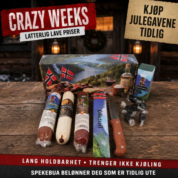Hovedbilde Crazy Weeks Trollpølsepakke med tre pølser, ...