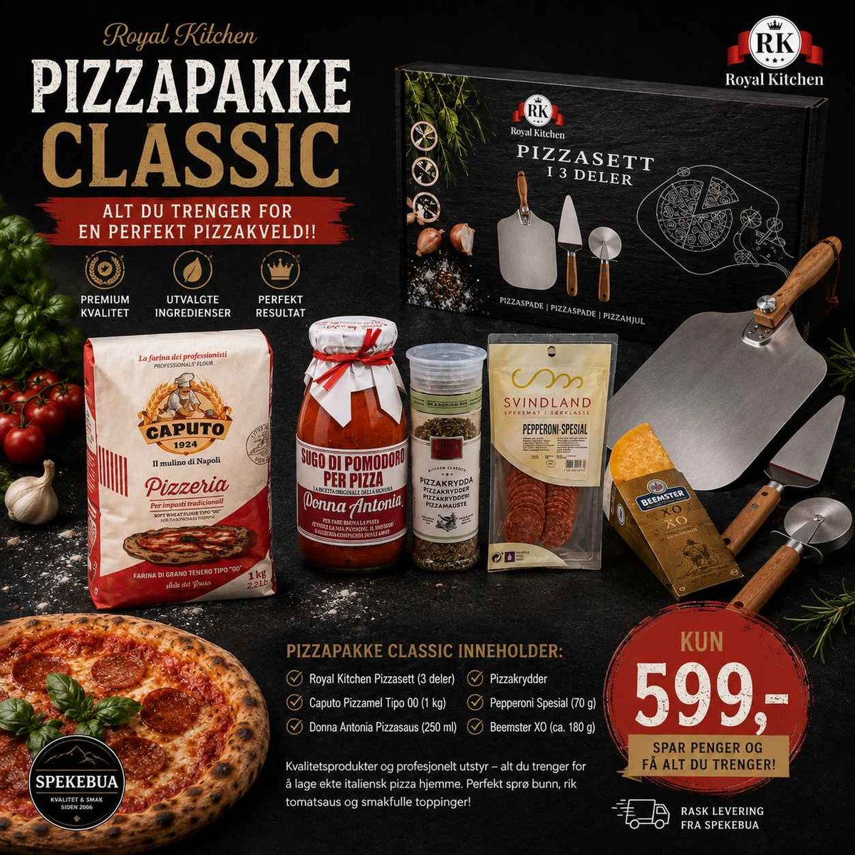 🍕 Royal Kitchen Pizza Box – Classic